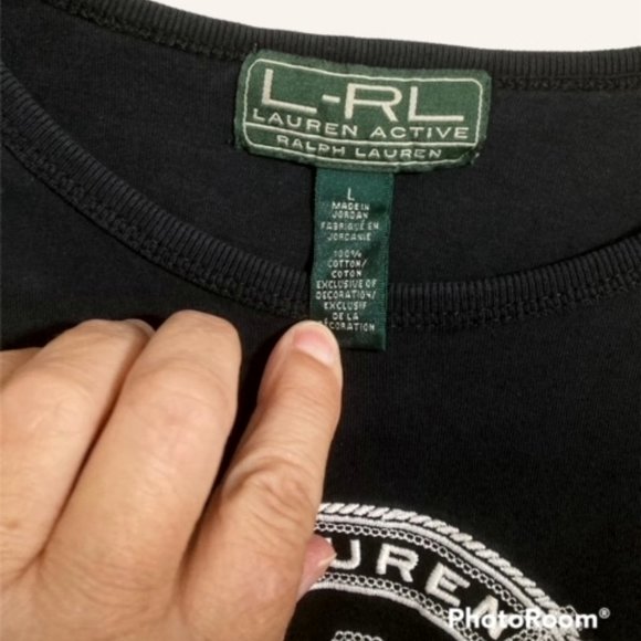 RLR Ralph Lauren Green Label Black L/S Top - Picture 3 of 4